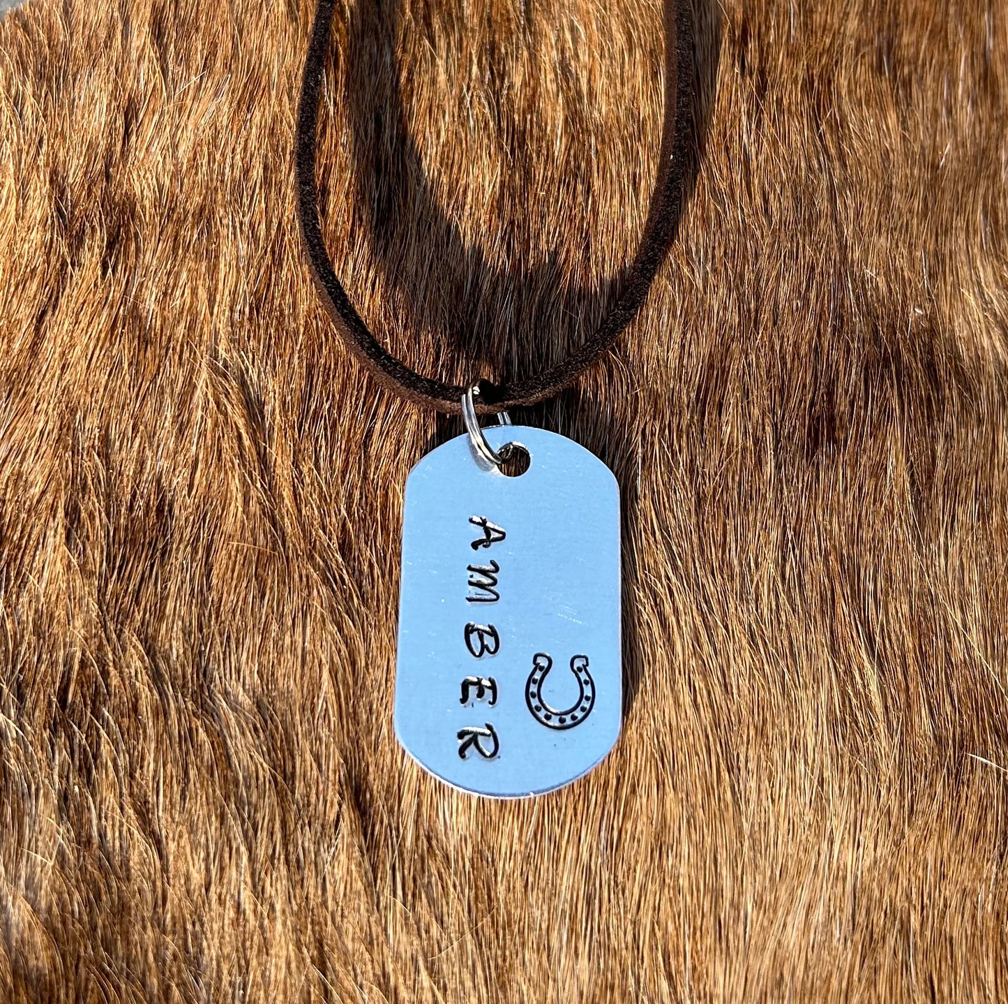 HAND STAMPED CUSTOM DOG TAG