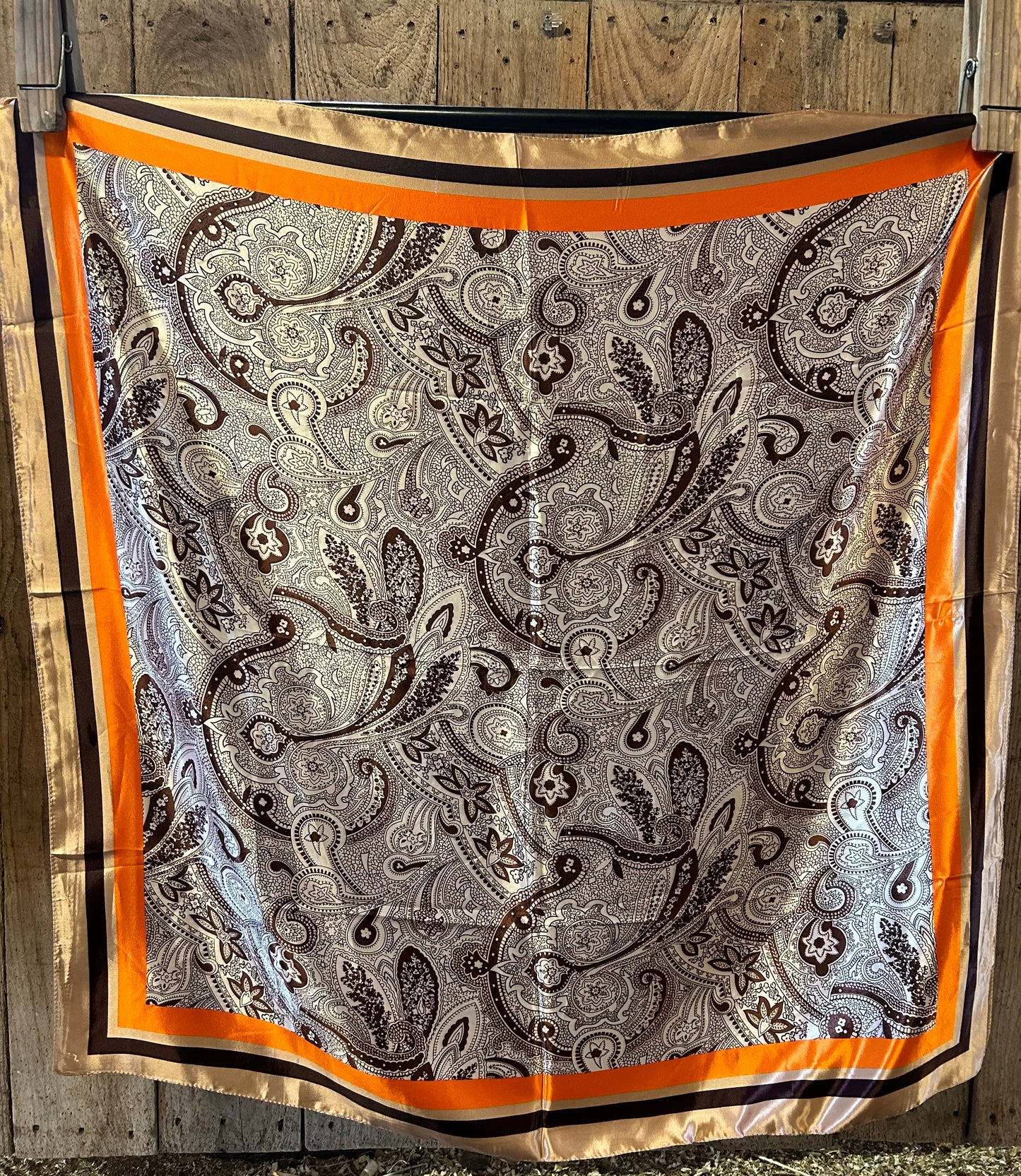 WESTERN WILD RAG - ORANGE PAISLEY