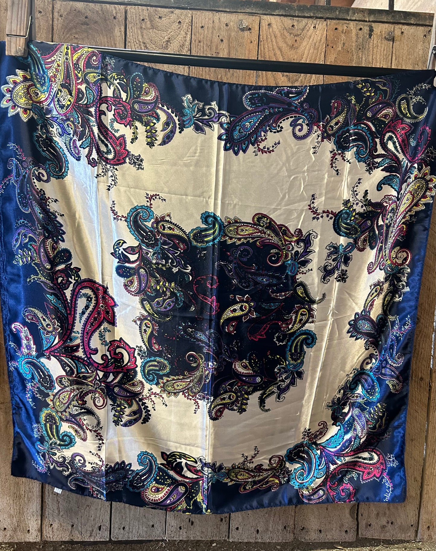 WESTERN WILD RAG - DEEP ROYAL BLUE PAISLEY