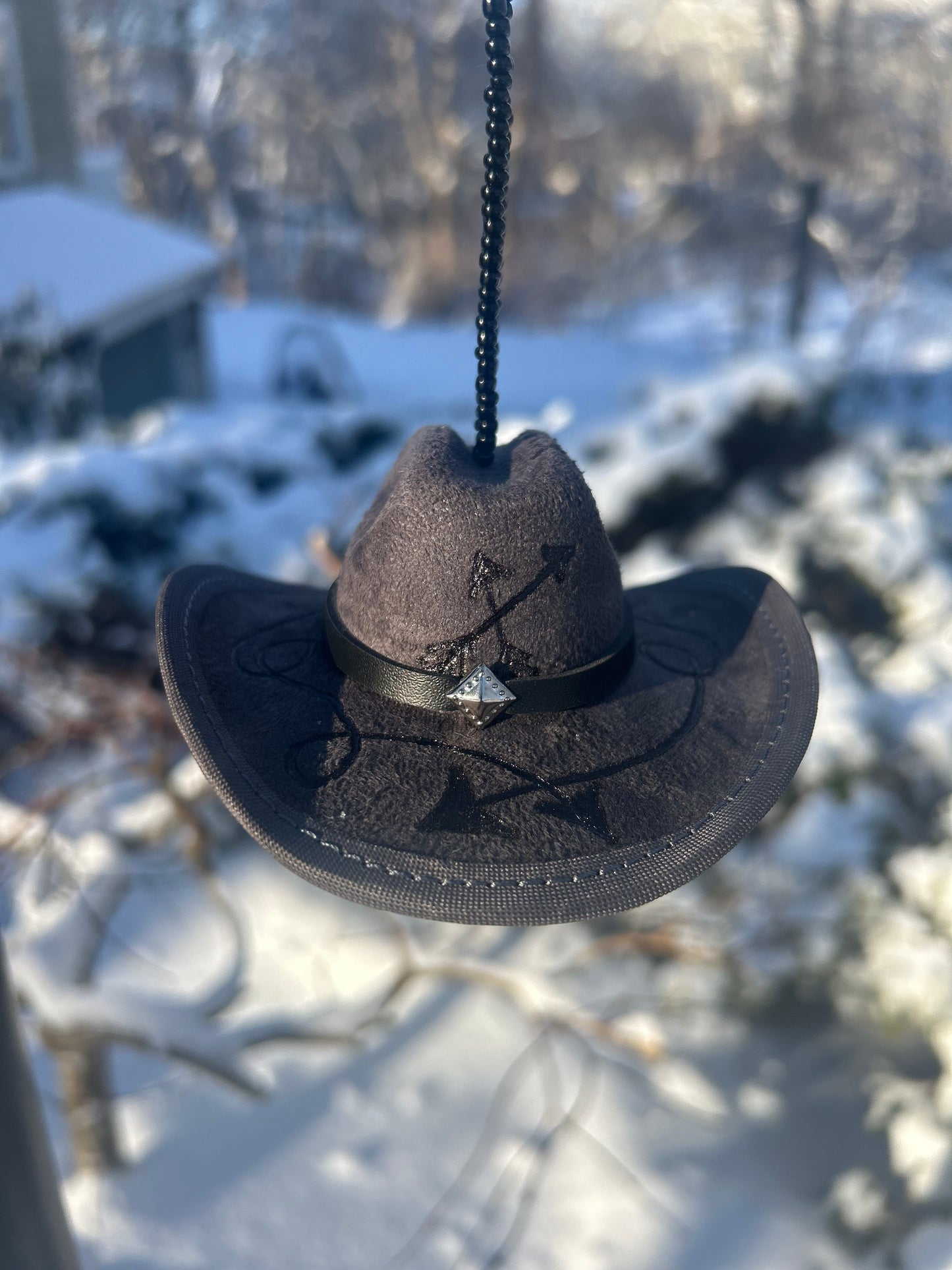 REAR VIEW MIRROR COWBOY HATZ