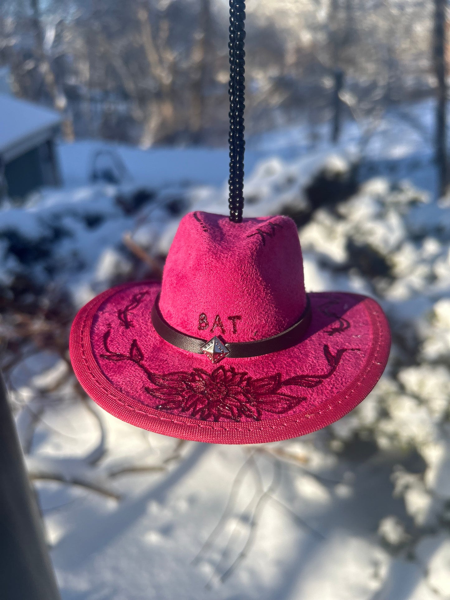 REAR VIEW MIRROR COWBOY HATZ
