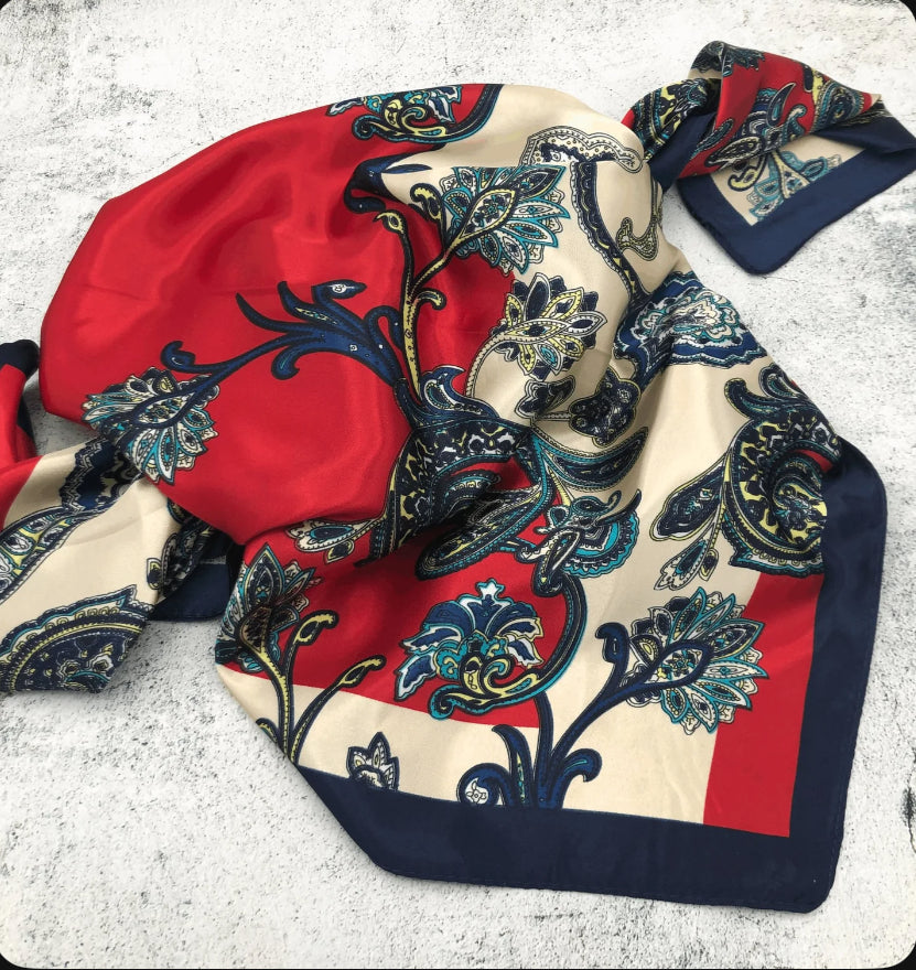 WESTERN WILD RAG - RED, WHITE & BLACK