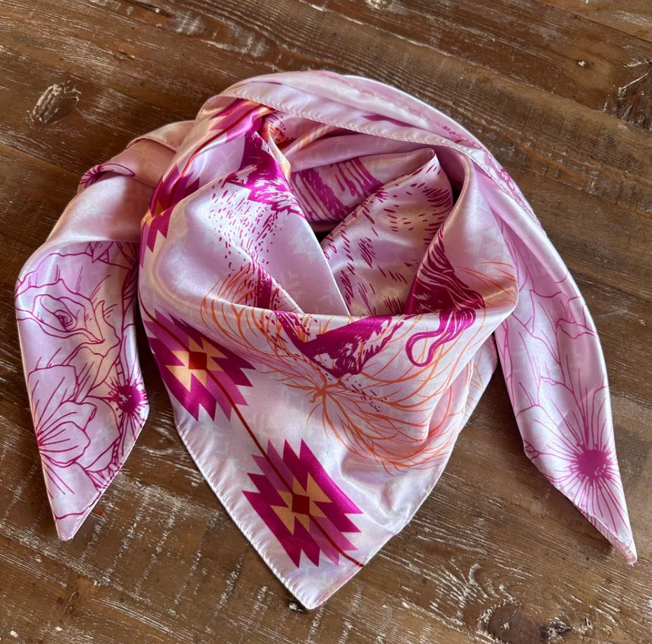 SILKY WILD RAG - HIGHLAND ROSE