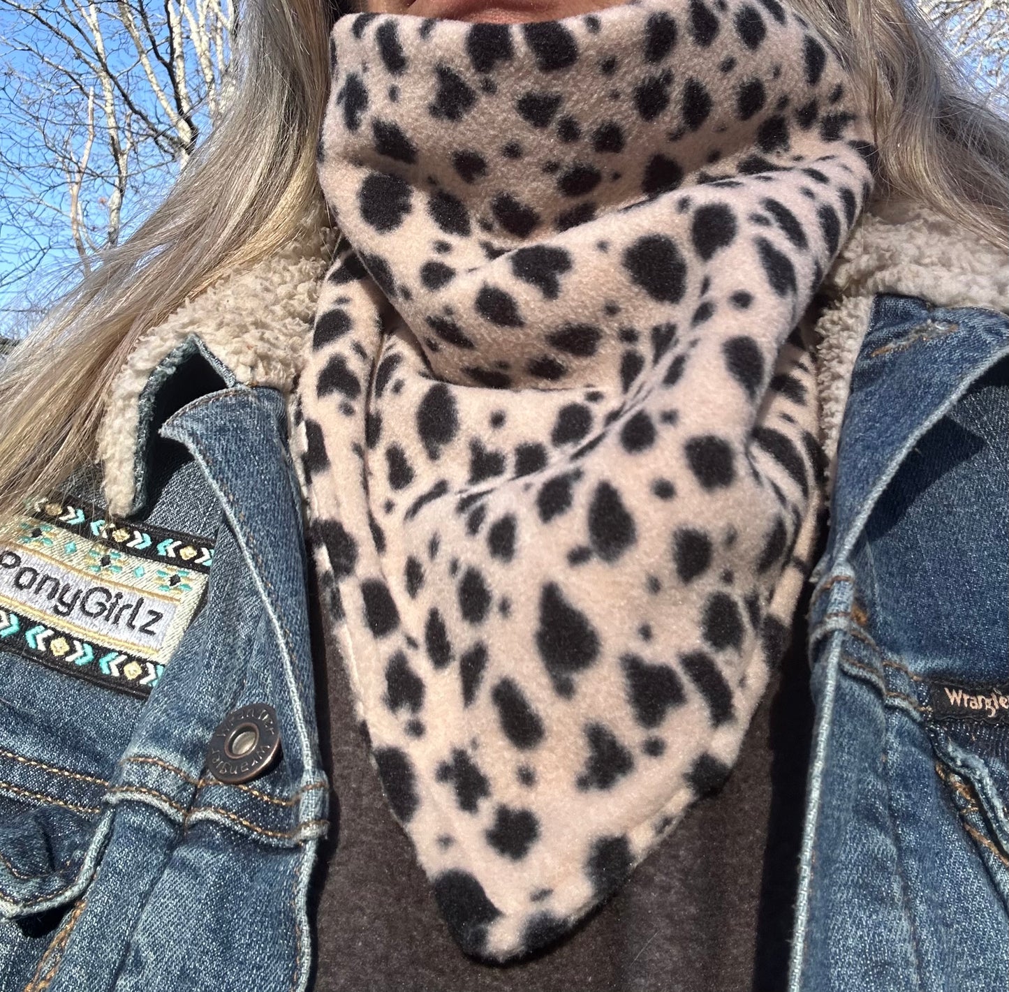 CHEETAH FLEECE BUCKAROO BANDANA