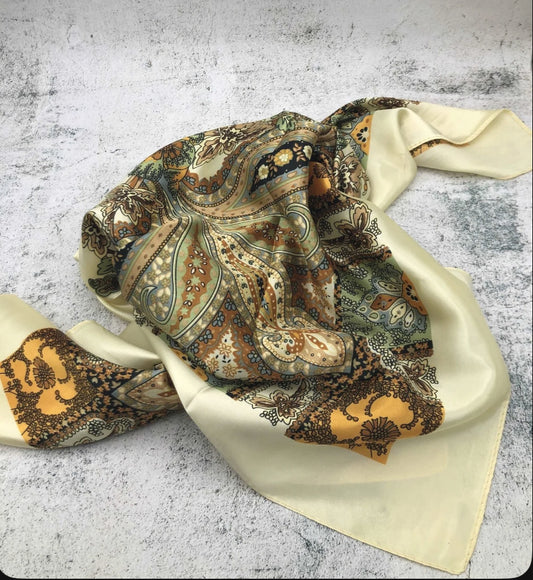 WESTERN WILD RAG - CREAM, GOLD & SAGE