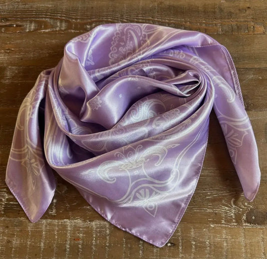 SILKY WILD RAG - LAVENDER BANDANA