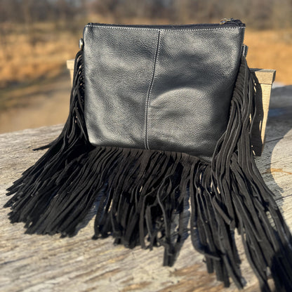 Checkered Black and White Genuine Leather Western Purse, Wallet, OR Clutch by Double B Wild Rags