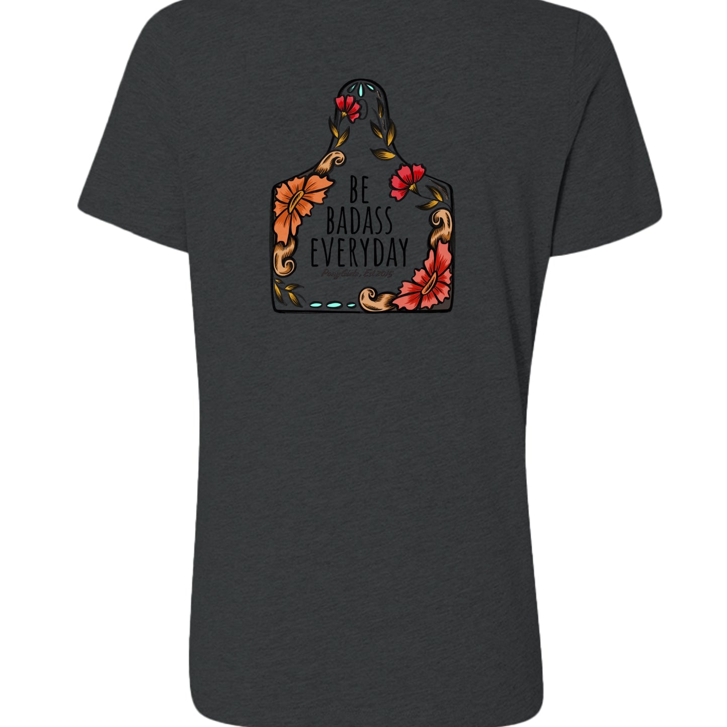 Dark Grey Heather - 6405CVC - BACK