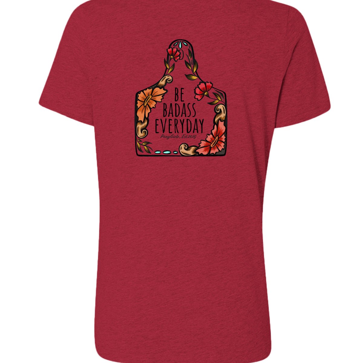 Heather Red - 6405CVC - BACK